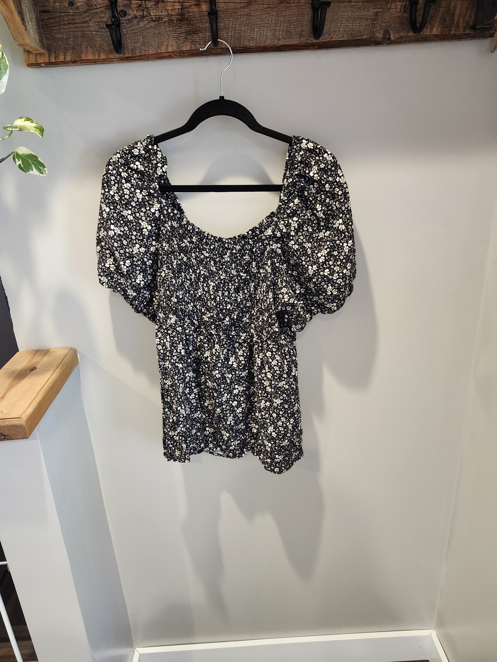 2x Ditsy Floral Smocked Top
